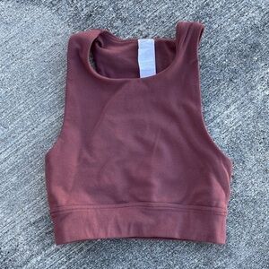 Fabletics Long line sports bra maroon embellished size small athletic